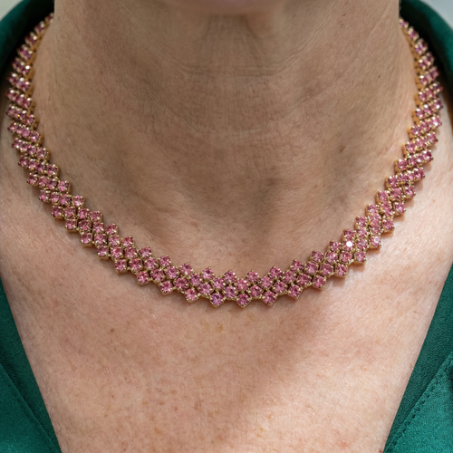 Rose Ember Line Necklace | Gold